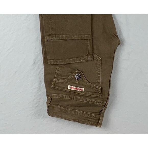 Hudson Vintage USA Made Stretch Denim Cargo Jeans. Washed Olive, Women's 25. GUC - Picture 4 of 9